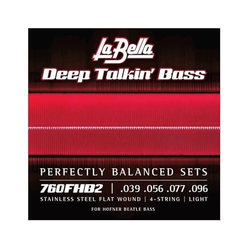 La Bella 760FHB2 Deep Talkin Stainless Steel Flats Wound “Beatle” Bass Guitar String 39-96 - Image 2