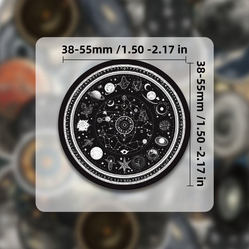 50Pcs Astronomy Galaxy Vintage Sticker Pack Cosmic Knowledge Decals Waterproof for Skateboards - Image 2