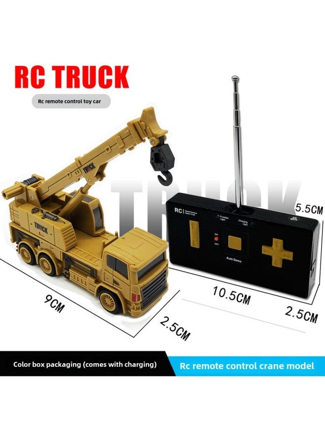 2.4G Mini Remote Control Car APP Dual-mode Power Induction Children's Car Electric Toy Model Car-Color:Single Control Crane  - Image 1