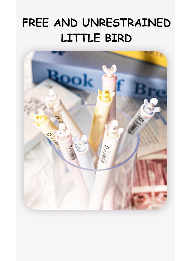 Spring Garden Gel Pen Quick Dry Exam Writing Pen 0.5mm Water Pen Black - Image 4