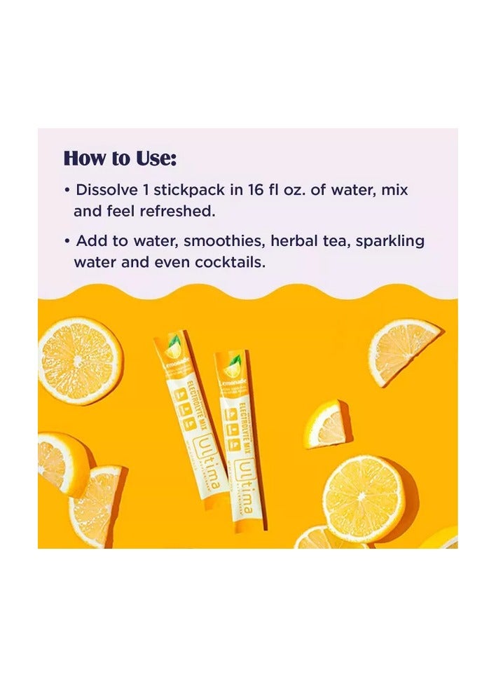 Ultima Replenisher Ultima Replenisher, Daily Electrolyte Drink Mix, Lemonade, 20 StickPacks - Image 5