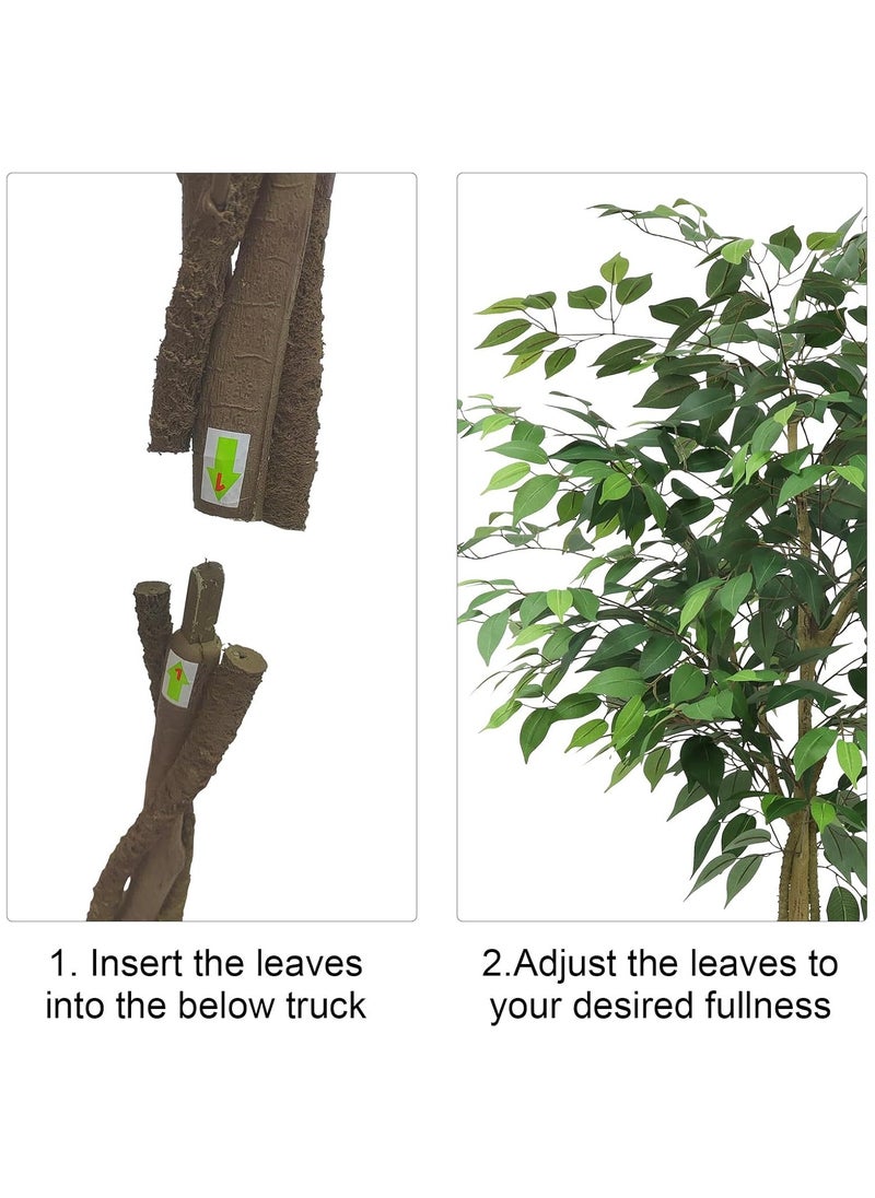 KUYING Artificial Banyan Tree,150cm Banyan tree with Lifelike Olive Branches and Fruits,Lifelike Artificial Tree For Ramadan Decorations and Modern Home Decor Indoor Outdoor,Office.Perfect Housewarming Gift  - Image 4