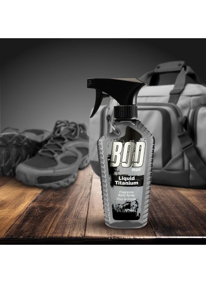 Parfums de Coeur - BOD Man Fragrance Body Spray, Liquid Titanium, 8 fl oz - Image 1