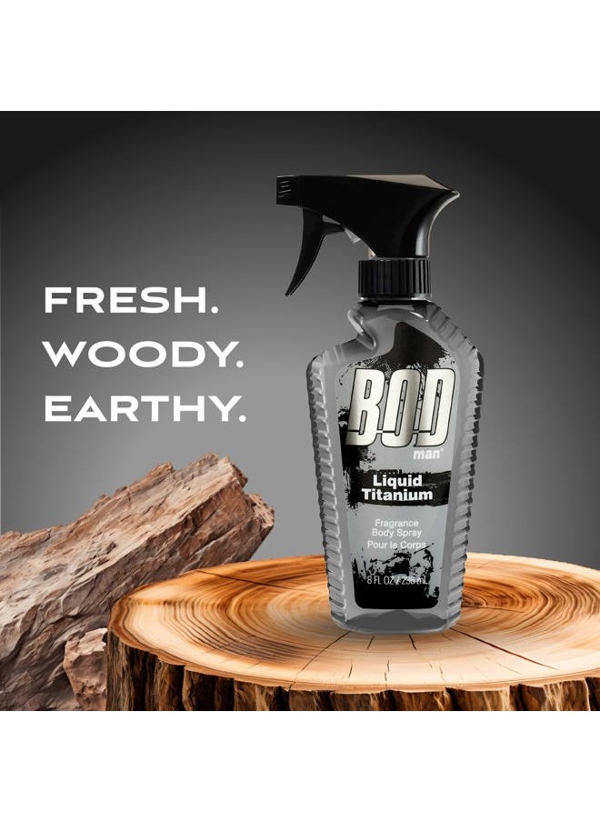 Parfums de Coeur - BOD Man Fragrance Body Spray, Liquid Titanium, 8 fl oz - Image 1