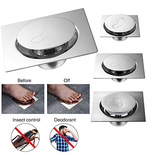 MLD Stainless Steel Anti Cockroach Anti-Foul Bathroom Kitchen Floor Drain Popup Drainer Trap Gutter Jali, Silver, Medium - Image 5