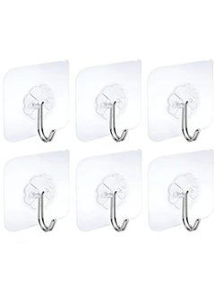 Generic 6 Pieces Strong Adhesive Transparent Heavy Duty Removable Transparent Wall Hook  - Image 1