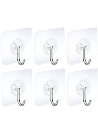 6 Pieces Strong Adhesive Transparent Heavy Duty Removable Transparent Wall Hook - pzsku/ZE017F8DD8FAD74A2E3A1Z/45/1746509814/a9a2042f-08ed-492e-a4c7-537a852f4ead