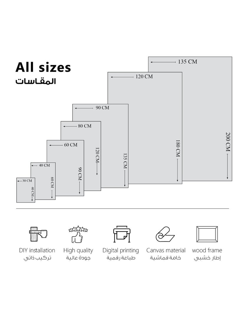 مودكلاس لوحة جدارية كانفس بتصميم عبارة - Image 3