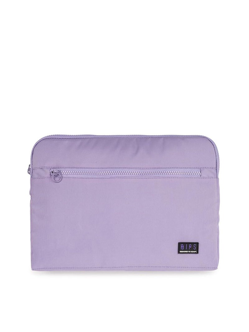 QIPS 14-Inch Laptop Sleeve – Slim PU-Coated Water-Resistant Case with Foam Padding & Front Pocket – Fits MacBook, Dell, Lenovo, HP – Lightweight Protective Sleeve for Work, School & Travel (Lavender) - Image 1