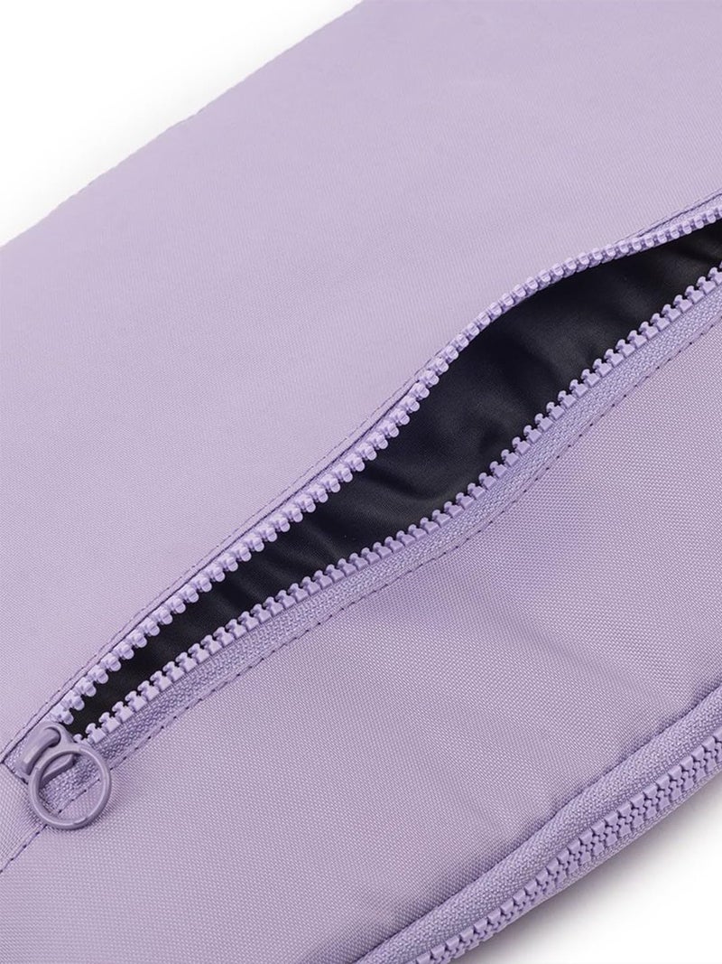QIPS 14-Inch Laptop Sleeve – Slim PU-Coated Water-Resistant Case with Foam Padding & Front Pocket – Fits MacBook, Dell, Lenovo, HP – Lightweight Protective Sleeve for Work, School & Travel (Lavender) - Image 4