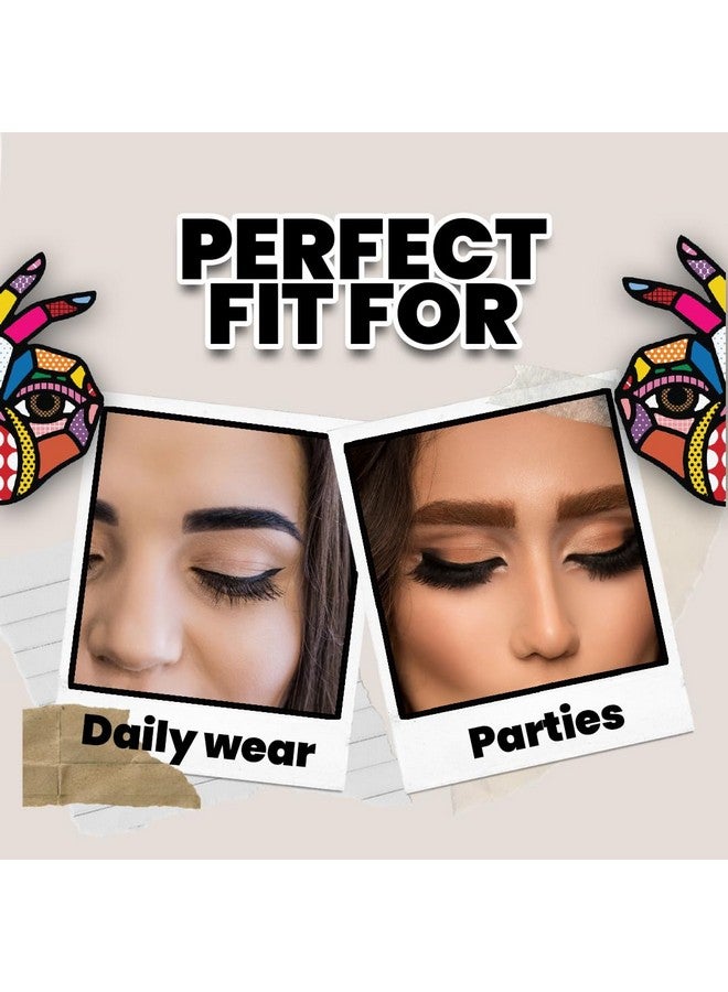 Mars Fabulash Eyelashes For Women | Lightweight False Eye Lashes | Synthetic Hair And Lightweight | Easy To Fits In Any Eye Shape (07-Over The Top) - Image 3