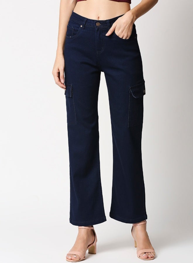 HIGH STAR Women Blue Straight Fit Jeans  - Image 1