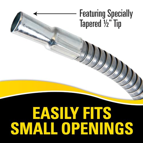 Lumax LX-1704 Silver Galvanized Funnel with 12" Flexible Pipe with Screen. Built with Heavy Duty Galvanized Steel Construction. Ideal for Transmission Fluid - Image 4