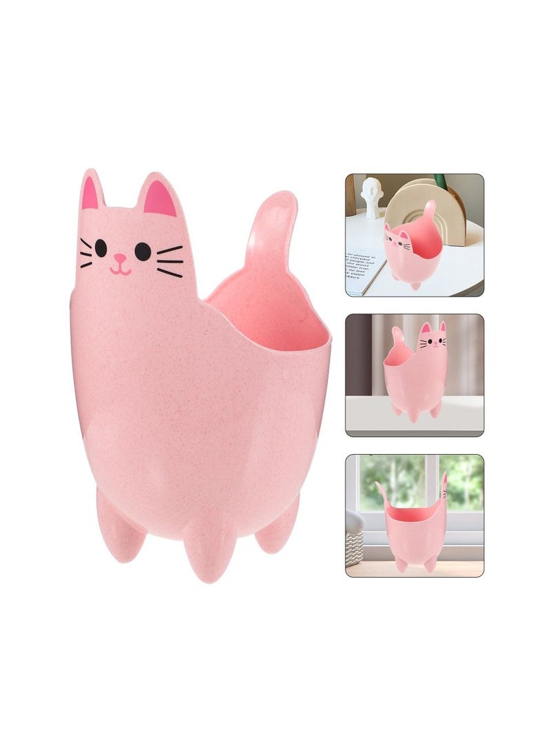 Generic Cat Shaped Trash Can Mini Garbage Waste Bin - Image 1