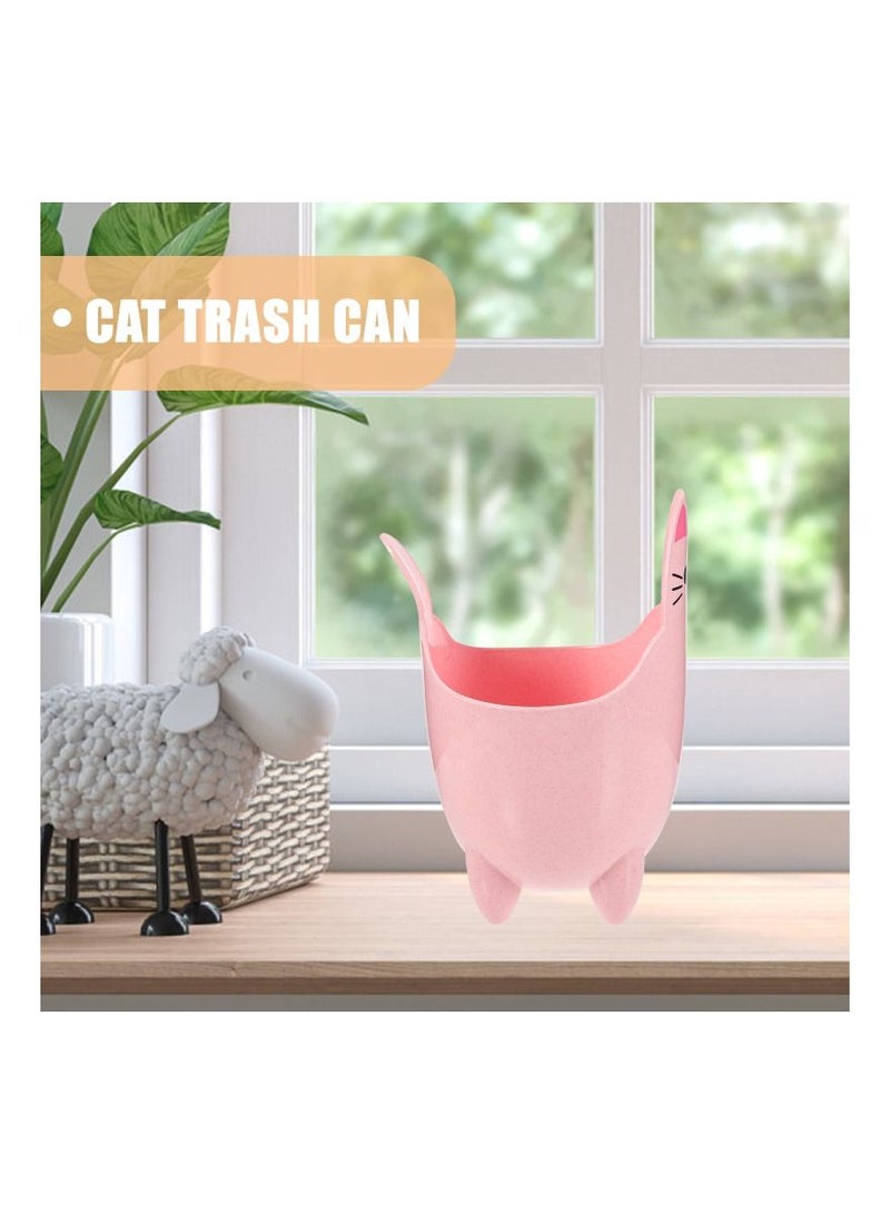 Generic Cat Shaped Trash Can Mini Garbage Waste Bin - Image 2