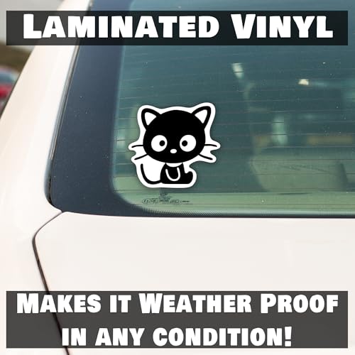 KCD Cute Kitty Cat Vinyl Decal Sticker | Cars Trucks Vans Walls Laptops Cups | Black on White Background | 5.5 inches | KCD1315 - Image 4