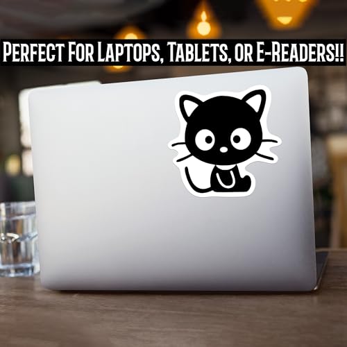 KCD Cute Kitty Cat Vinyl Decal Sticker | Cars Trucks Vans Walls Laptops Cups | Black on White Background | 5.5 inches | KCD1315 - Image 5