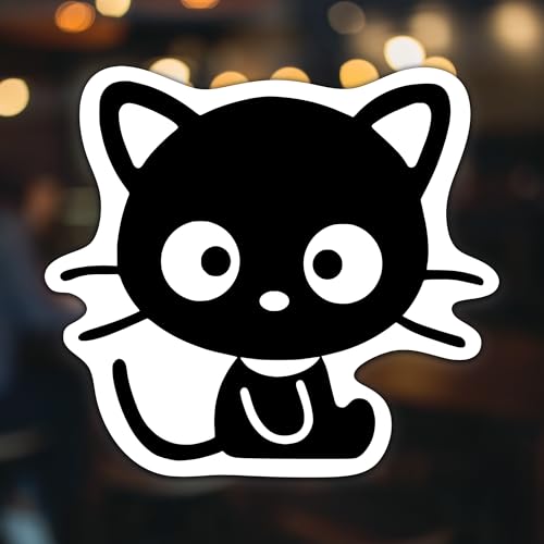 KCD Cute Kitty Cat Vinyl Decal Sticker | Cars Trucks Vans Walls Laptops Cups | Black on White Background | 5.5 inches | KCD1315 - Image 2