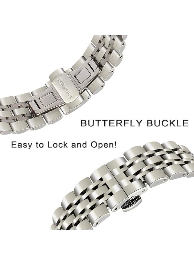 Metal Strap   For (A-pple) Watch Series 9/Series 8/Series 7 [45mm]/Series 6/Series 5/Series 4/SE 2/SE [44mm]/Series 3/Series 2 [42mm], Metal Watchs  For (A-pple) Watch Ultra 2/Ultra [49mm] -Silver - Image 5