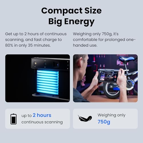 Revopoint MIRACO Plus 3D Scanner for 3D Printing Handheld, 3D Printer Scanner with Photogrammetry, Up to 0.02mm Precision, Full-Color Scan for Small to Large Objects, 32GB RAM - Image 5