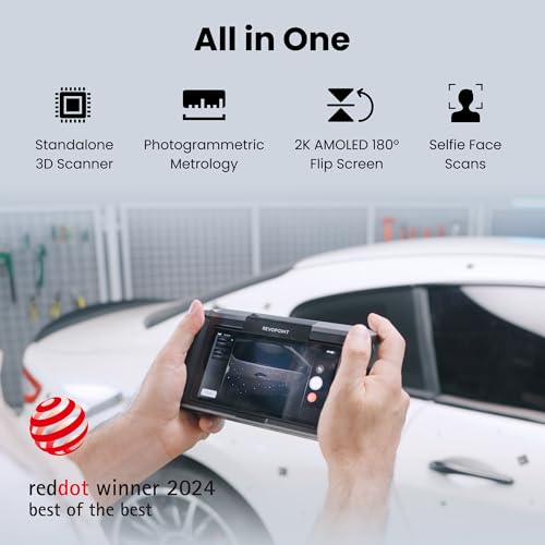 Revopoint MIRACO Plus 3D Scanner for 3D Printing Handheld, 3D Printer Scanner with Photogrammetry, Up to 0.02mm Precision, Full-Color Scan for Small to Large Objects, 32GB RAM - Image 3