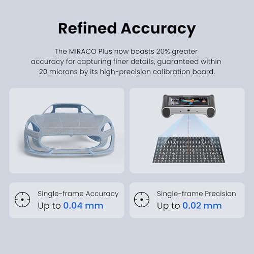 Revopoint MIRACO Plus 3D Scanner for 3D Printing Handheld, 3D Printer Scanner with Photogrammetry, Up to 0.02mm Precision, Full-Color Scan for Small to Large Objects, 32GB RAM - Image 4