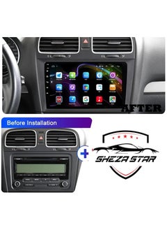 SHEZA STAR Android Car Stereo for Volks-wagen V-W Golf 6 2008-2016 6GB RAM 128GB ROM Support SIM Card, Carplay, M-Link Wi-Fi BT, Radio GPS, 9 Inch IPS Touch Screen with AHD Camera Included  - Image 2