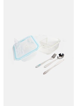 YOTO 2 - Compartment Glass Container With Cutlery  - Image 1