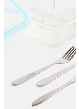 YOTO 2 - Compartment Glass Container With Cutlery  - Image 3