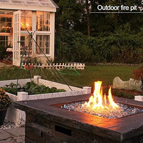 Kleuete 5 Pound 1/2 Inch Crushed Fire Glass for Natural or Propane Fire Pit Fireplace and Landscaping, Gold - Image 5
