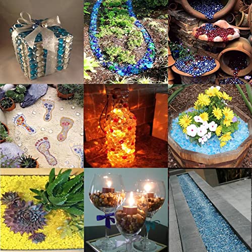 Kleuete 5 Pound 1/2 Inch Crushed Fire Glass for Natural or Propane Fire Pit Fireplace and Landscaping, Gold - Image 4