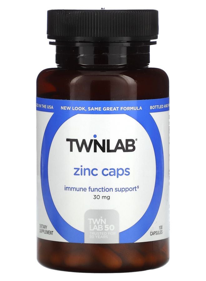 Twinlab كبسولات زنك 30 ملغ 100 كبسولة - Image 1