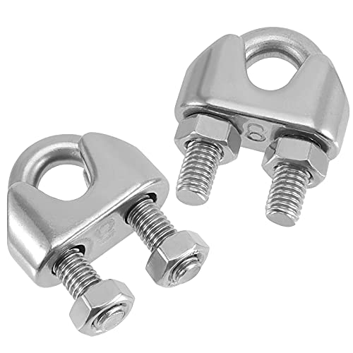 FUNSUEI 20 Pack 3/8 Inch Wire Rope Clamp, Heavy Duty Wire Rope Clip, M10 Stainless Steel Wire Cable Clamp - Image 3