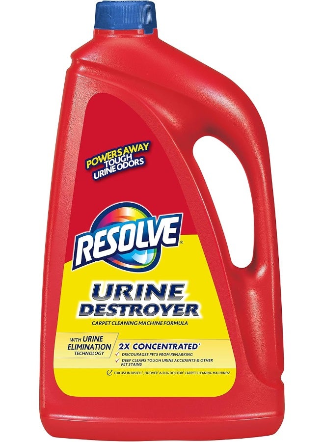 Resolve Urine Destroyer Carpet Cleaning Machine Formula, Safe for Bissell, Hoover & Rug Doctor, Carpet Cleaner, Carpet Cleaner Solution, 96 OZ - Image 1