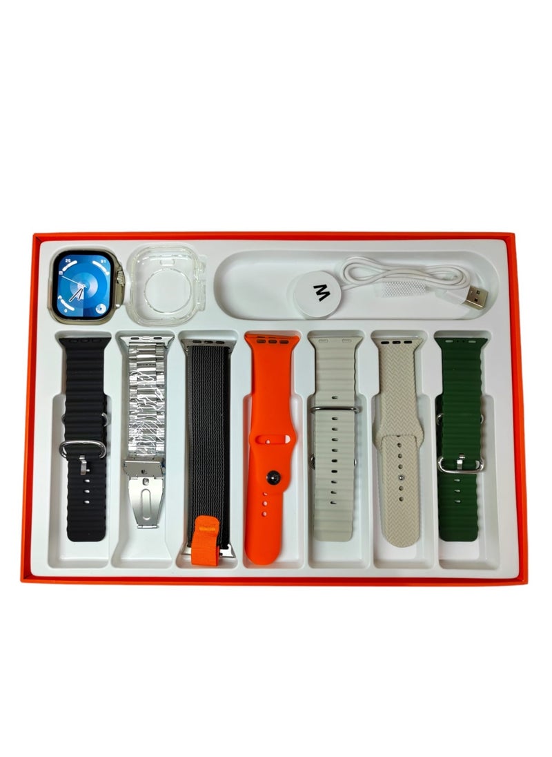 WS - Smart Watch ULTRA WS-X90 Max Multi-Function 7+1 With Health Fitness Tracker Sport Watch 7 addition Replacement Band 49MM-Multicolour - Image 1