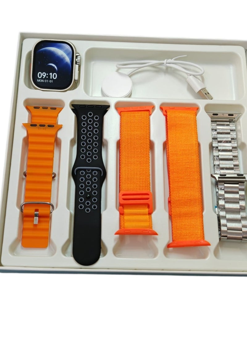 Smart Watch SP Ultra 5+1 AMOLED display With Health Fitness Tracker Sport Watch Supports 49MM-Orange  - Image 3