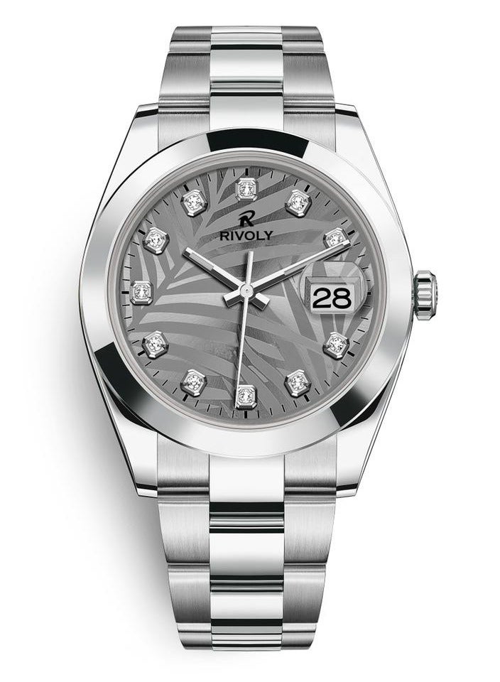 ريفولي ساعة رجال عصرية مع التاريخ ستانلس استيل