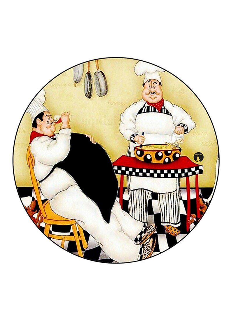 RKN Chefs Printed Round Pin Badge Multicolour - Image 1