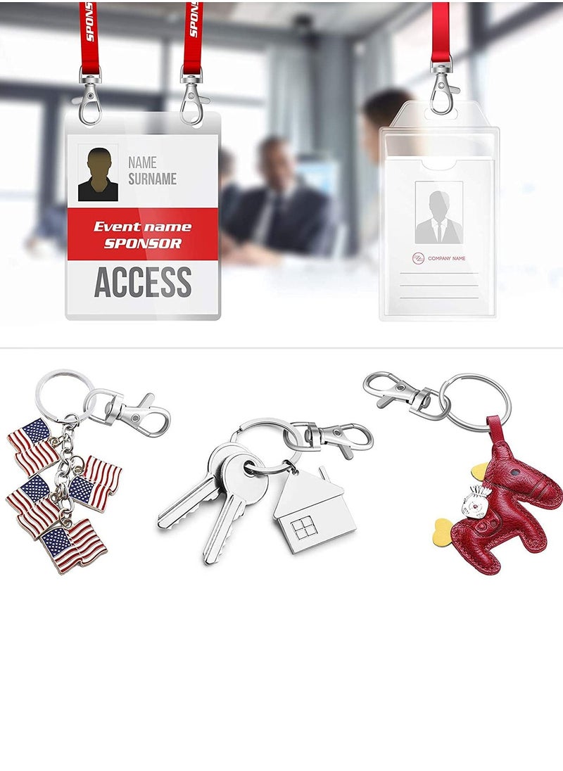 SYOSI - Key Chains Rings Kit Swivel Snap Hook with Key Chain Rings Set 40PCS Swivel Lobster Clasp, 40PCS Key Rings with Chain, 40Pcs Jump Rings and 40Pcs Screw Eye Pins for Keychain Lanyard - Image 1