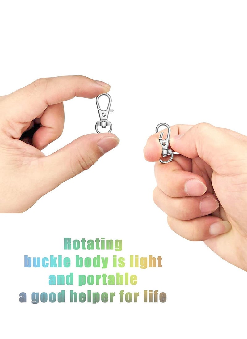 SYOSI - Key Chains Rings Kit Swivel Snap Hook with Key Chain Rings Set 40PCS Swivel Lobster Clasp, 40PCS Key Rings with Chain, 40Pcs Jump Rings and 40Pcs Screw Eye Pins for Keychain Lanyard - Image 1