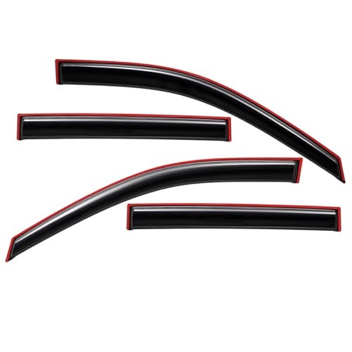 Lightronic واقي نوافذ أوتوماتيكي ليتروينك قابل للتثبيت في القناة، متين للغاية، يناسب شيفروليه تاهو 2021-2025، جي إم سي يوكون وكاديلاك إسكاليد، حماية من الأشعة فوق البنفسجية، واقي مطر، واقي ريح أصلي، دخاني، 4 قطع - Image 3