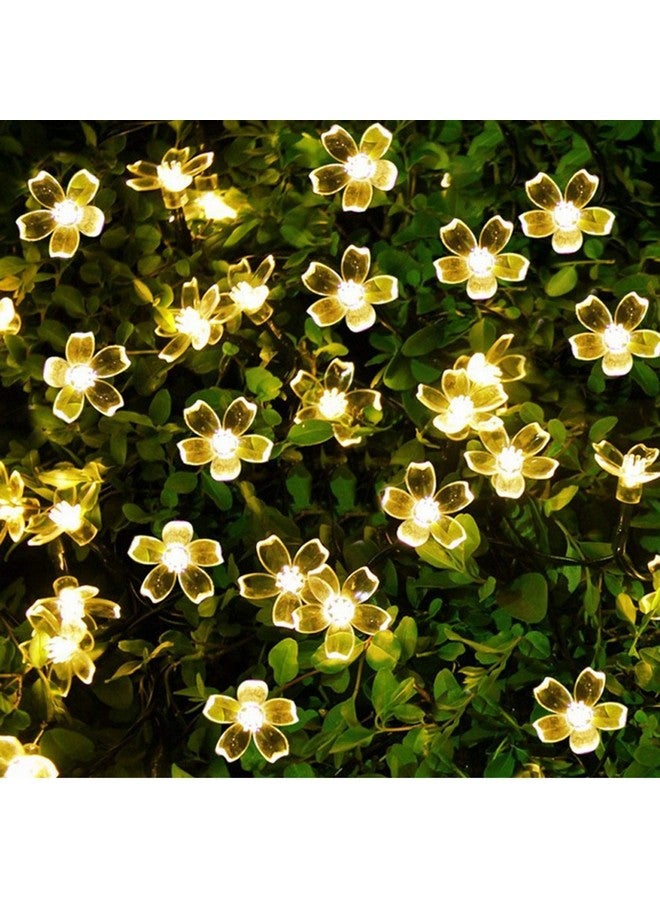 One94Store Silicone Blooming Flower Fairy String Lights 14 LED 3 Meter Waterproof Decorative Series Lights for Indoor Outdoor Decoration (Plug-in, Warm White) - Image 2