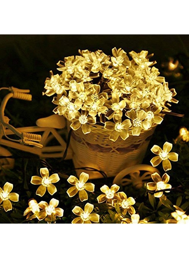 One94Store Silicone Blooming Flower Fairy String Lights 14 LED 3 Meter Waterproof Decorative Series Lights for Indoor Outdoor Decoration (Plug-in, Warm White) - Image 5