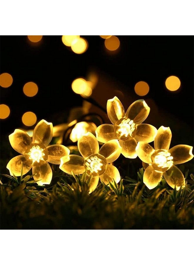 One94Store Silicone Blooming Flower Fairy String Lights 14 LED 3 Meter Waterproof Decorative Series Lights for Indoor Outdoor Decoration (Plug-in, Warm White) - Image 1