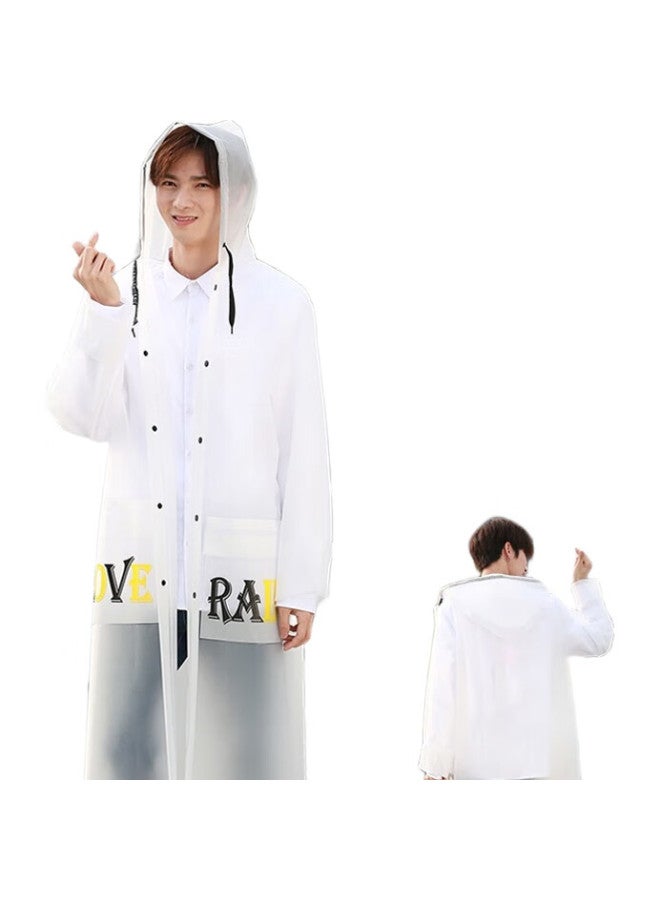 NOLANSEND Adult Raincoat, Semi-Transparent Frosted With Hood, Thickened, N625, Xl Size (Recommended Height 175-190Cm) - Image 3