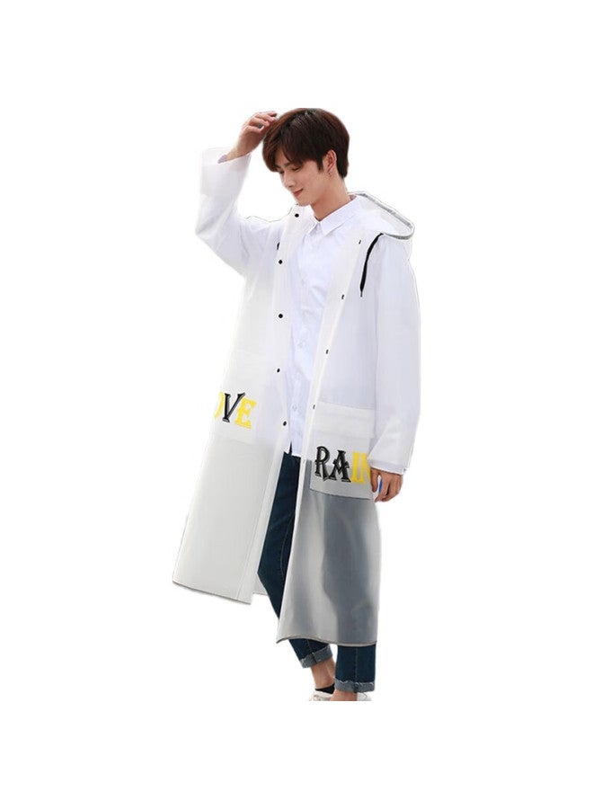 NOLANSEND Adult Raincoat, Semi-Transparent Frosted With Hood, Thickened, N625, Xl Size (Recommended Height 175-190Cm) - Image 2