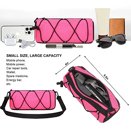 ‎KOSIBATE KOSIBATE Bike Handlebar Bag - Bicycle Front Bag with Shoulder Strap, Mountain & Road Bike Accessory, Pink - Image 2