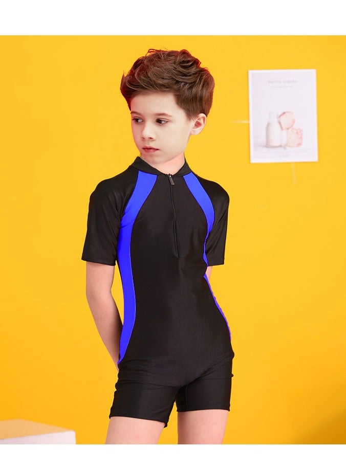 GRKC Kids One-Piece Swimsuit (Boys & Girls) | Sun-Protective Dive Suit | Short-Sleeve Training Gear - Image 1