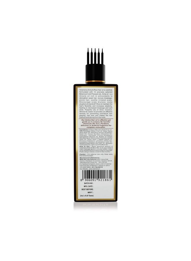 VOLAMENA WITH DEVICE Volamena Amla & Rice Hair Oil With Olive Coconut Almond & Castor Oil 100 Ml100 Ml - Image 3