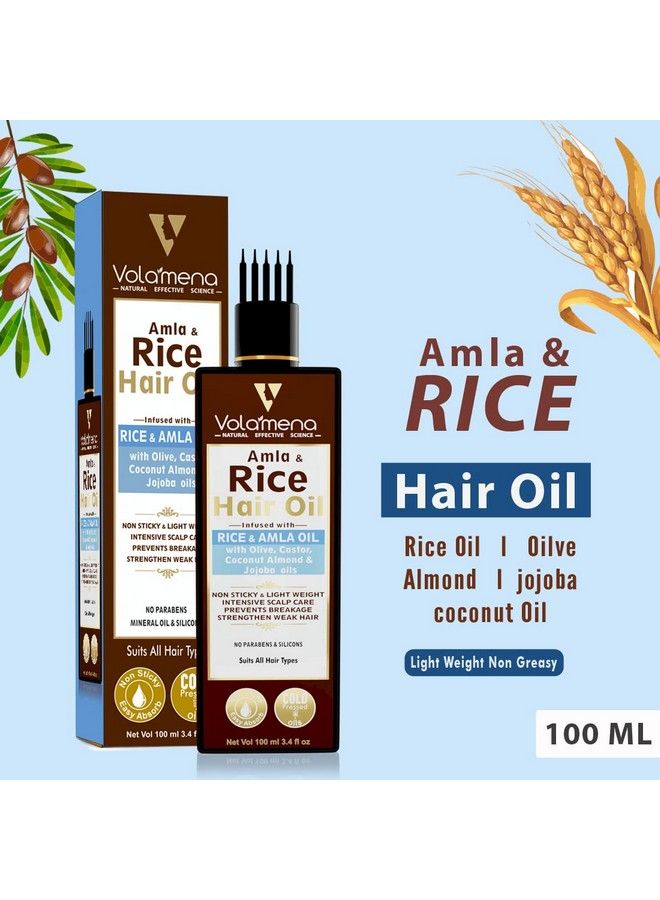 VOLAMENA WITH DEVICE Volamena Amla & Rice Hair Oil With Olive Coconut Almond & Castor Oil 100 Ml100 Ml - Image 4